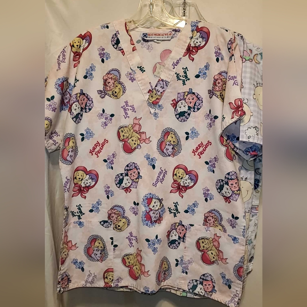 Lot of 3 Women's Scrub Tops Size-M